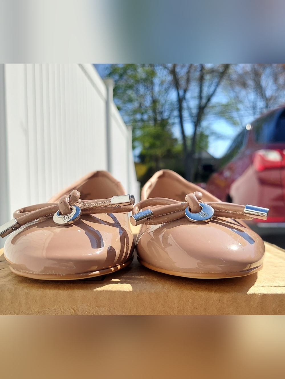 Bandolino Payly Nude Patent Ballet Flats Women's Size 6.5 NWT Office Cottagecore - Picture 6 of 11